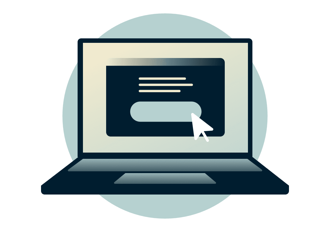 Computer portatile con schermata di registrazione.
